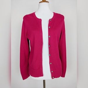 Croft & Barrow Pink Button Up Cardigan